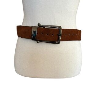 Y2K Wide Leather Belt with Big Buckle